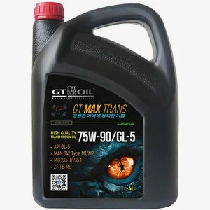 GT Max Trans 75w90, GL-5 4л полусинтетика Корея