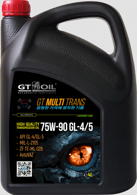 GT Multi Trans 75w90, GL-4/5 4л синтетика Корея