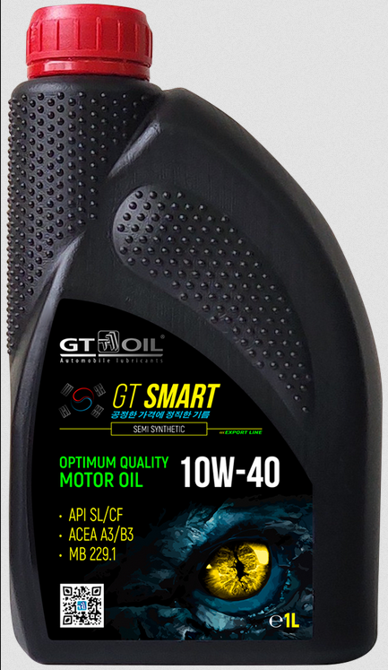 GT Smart 10w40, SL/CF полусинтетика 1л Корея