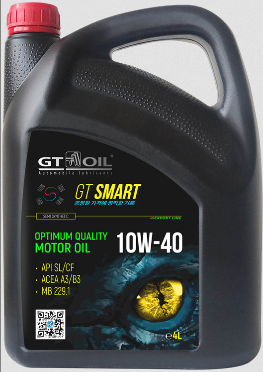 GT Smart 10w40, SL/CF полусинтетика 4л Корея