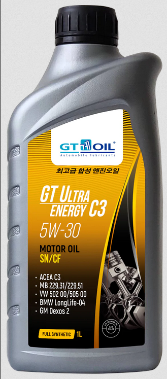 GT Ultra Energy C3 5w30, SN/CF-5 синтетика 1л Корея