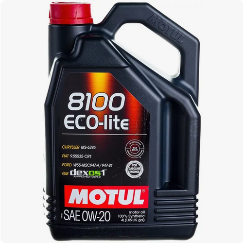 МOTUL 8100 Eco-Lite, 0w-20, моторное масло, синтетика, 4л, Франция