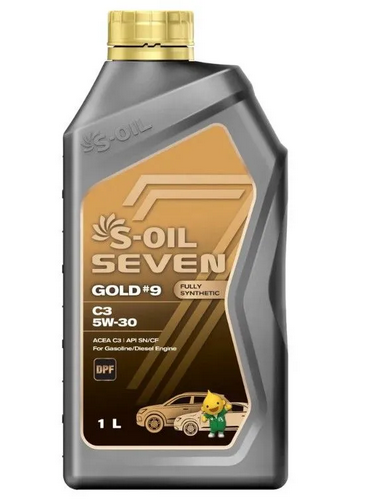S-OIL7 5W-30 GOLD #9, C3,синтетика, 1л,