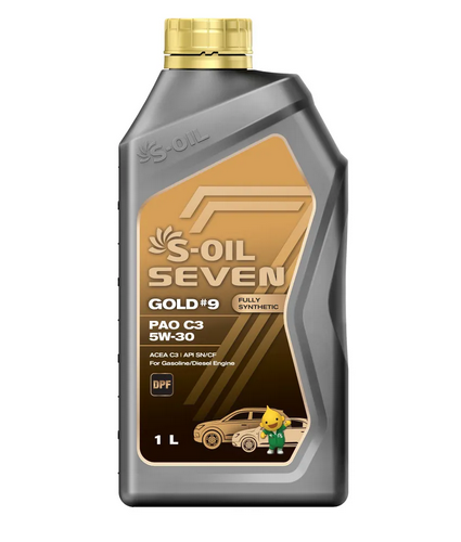 S-OIL7 5W-30 GOLD #9, PAO C3,синтетика, 1л,