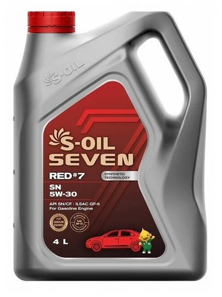 S-OIL7 5W-30 RED #7 SN,синтетика, 4л,