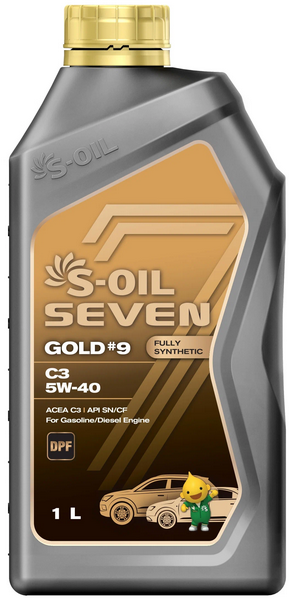 S-OIL7 5W-40 GOLD #9, C3,синтетика, 1л,