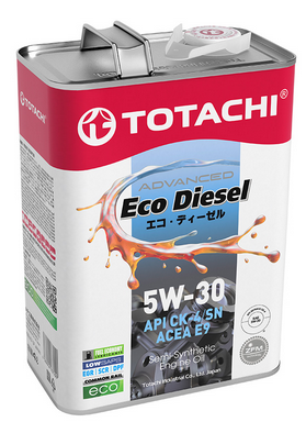 TOTACHI Eco DIESEL, 5W-30, CK-4/CJ-4/SN, полусинтетика, 1л, Япония