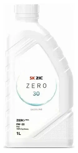 ZIC ZERO 30, C3, 0W30, PAO, синтетика, 1л, Корея
