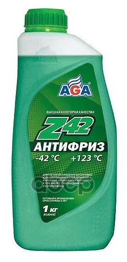 AGA Зеленый антифриз G12++, (-42) 1кг,