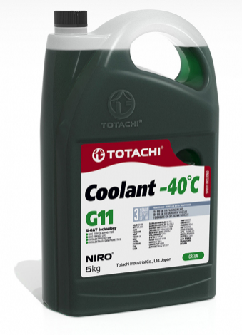 Totachi, Niro Coolant G11, Зеленый антифриз , -40С, 5л,