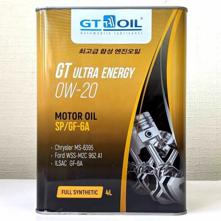 GT Ultra Energy 0w20, SN/CF-5 синтетика 4л Корея