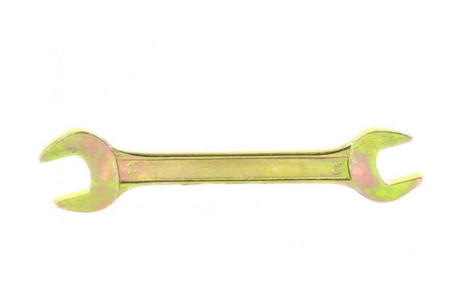Ключ рожковый желтый цинк, 20*22 мм, Сибртех