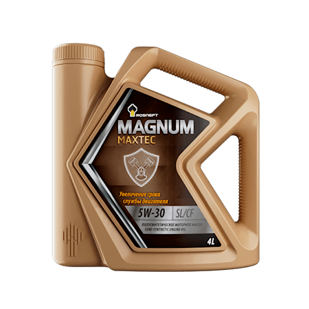 Роснефть Magnum Maxtec 5w30 API SL/CF, п/син, 4л, Россия
