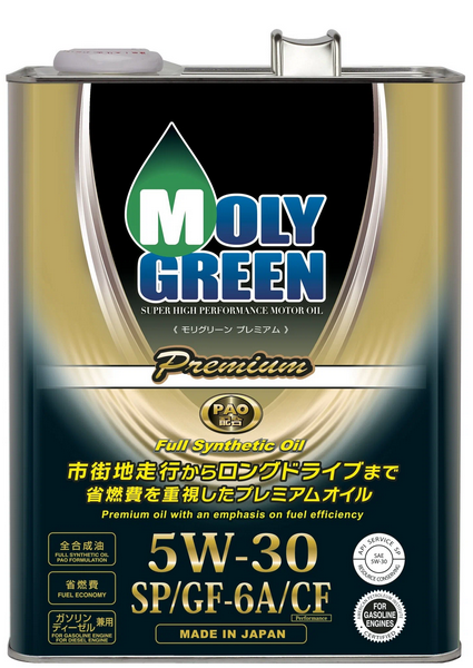 MOLY GREEN 0W30 Premium SP/GF-6A/CF(PAO) синтетика 4л.