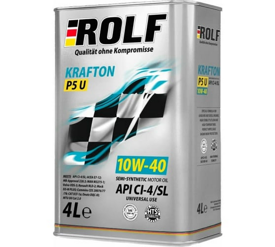 ROLF 10w40 Krafton P5 U CL-4/SL п/синтетика (для дизельных авто). 4 л. Ж/Б