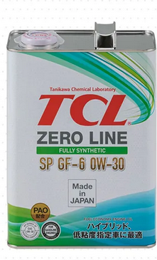 TCL Zero Line, 0W30, API SN/GF-5, моторное масло, синтетика, 4л, Япония