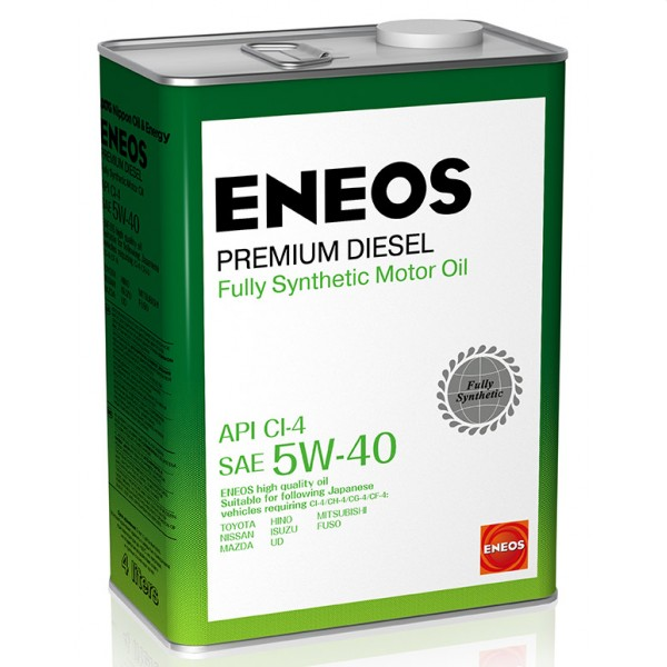 ЕNEOS Premium Diesel, 5w-40, CI-4, синтетика, 4л, Япония