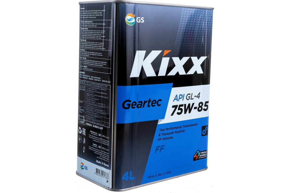 Kixx Geartec GL-4 75W85 , трансмиссонное, полусинтетика, 4л, Корея