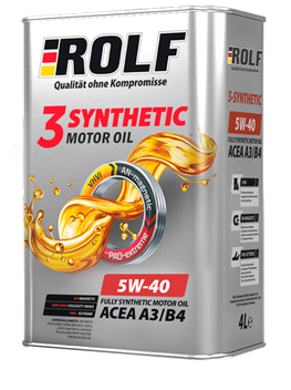 ROLF 5w40 3-Syntetic А3/В4 син. Ж/Б 4+1 л