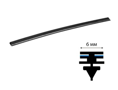 Запасные резинки,(6мм) AVANTECH,375 мм (15) Aerodynamic