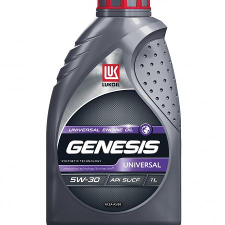Лукойл Genesis UNIVERSAL, 5w30, SL/CF, (A5/B5), моторное масло, синтетика 1л,, Россия