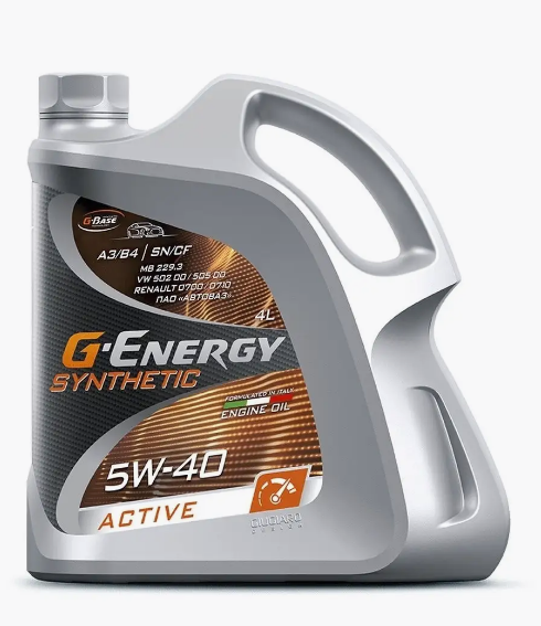 G-Energy 5W-40 Synthetic Active, SN/CF, синтетика, АКЦИЯ 4+1л, Россия