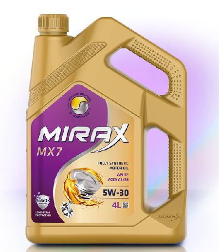 Mirax 5w-30, МХ7, SP А5/В5 синтетика, 4л Россия