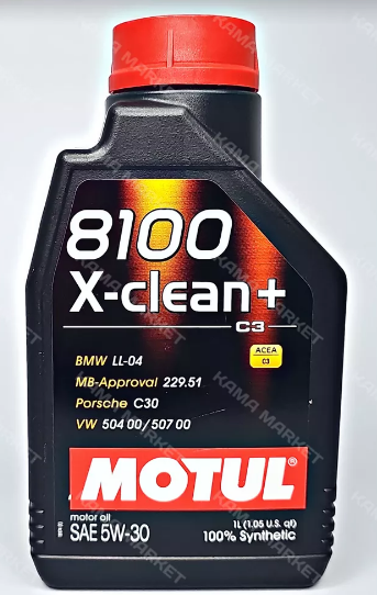 МOTUL 8100 X-Clean C3, 5w-30, синтетика, 1л, Франция