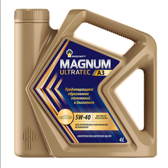 Роснефть Magnum Ultratec ( замена Premium), 5w40 А3, синтетика, 4л, Россия
