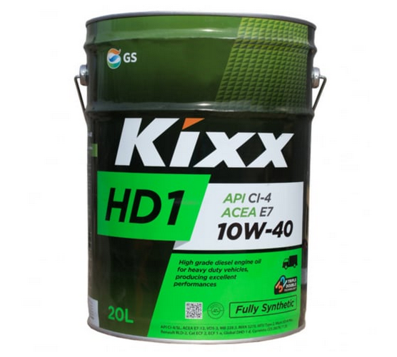 Kixx НD1, DIESEL, 10W40, CI-4, синтетика, 20л, Корея