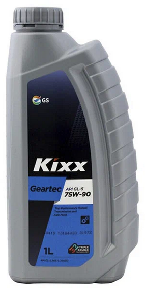 Kixx Geartec GL-5 75W90 , трансмиссонное, полусинтетика, 1л, Корея