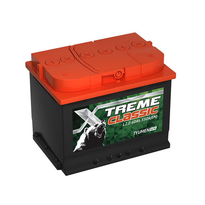 Аккумулятор XTREME Classic 60 а/ч (обратный) 550A, Россия