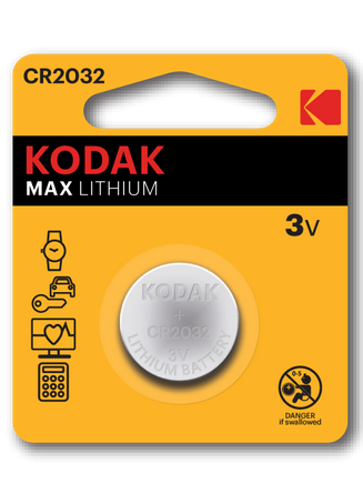 Kodak, батарейка литиевая, CR2032 3V, (1шт.)