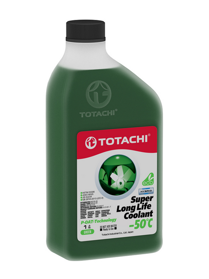 Totachi, Super Long Coolant Green, Зеленый антифриз , -50С, 1л,