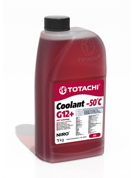 Totachi, Niro Coolant G12+, Красный антифриз , -50С, 1кг