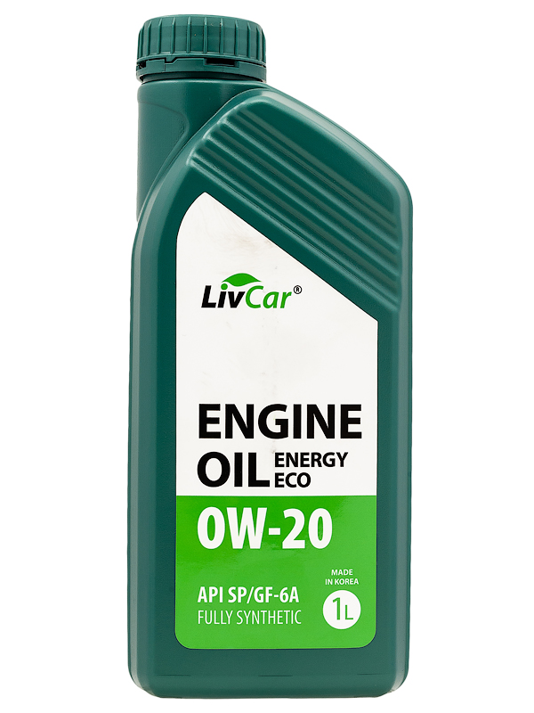 LIVCAR, ENGINE OIL ENERGY ECO 0W20, API SP/GF-6A, синтетика, 1л, Корея