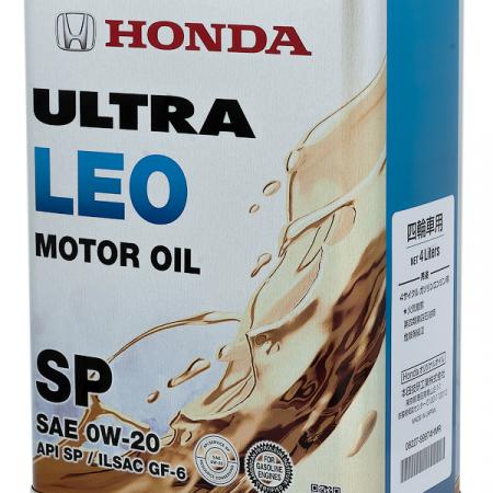 Honda Ultra Leo 0W20, API SP, моторное масло, 4л, Япония