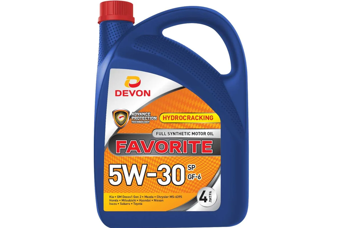 Devon 5W30 Favorite SP/GF-6 (синтетика) 4л. Россия