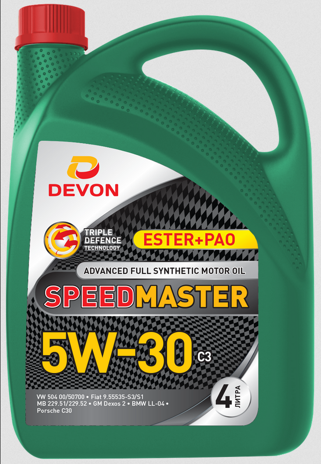 Devon 5W30 Speed Master C3 Ester+PAO (синтетика) 4л. Россия