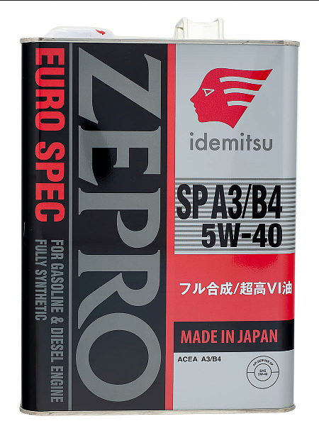 IDEMITSU ID ZEPRO EURO SPEC F-S, SP A3/B4, 5w-40, синтетика, 4л, Япония