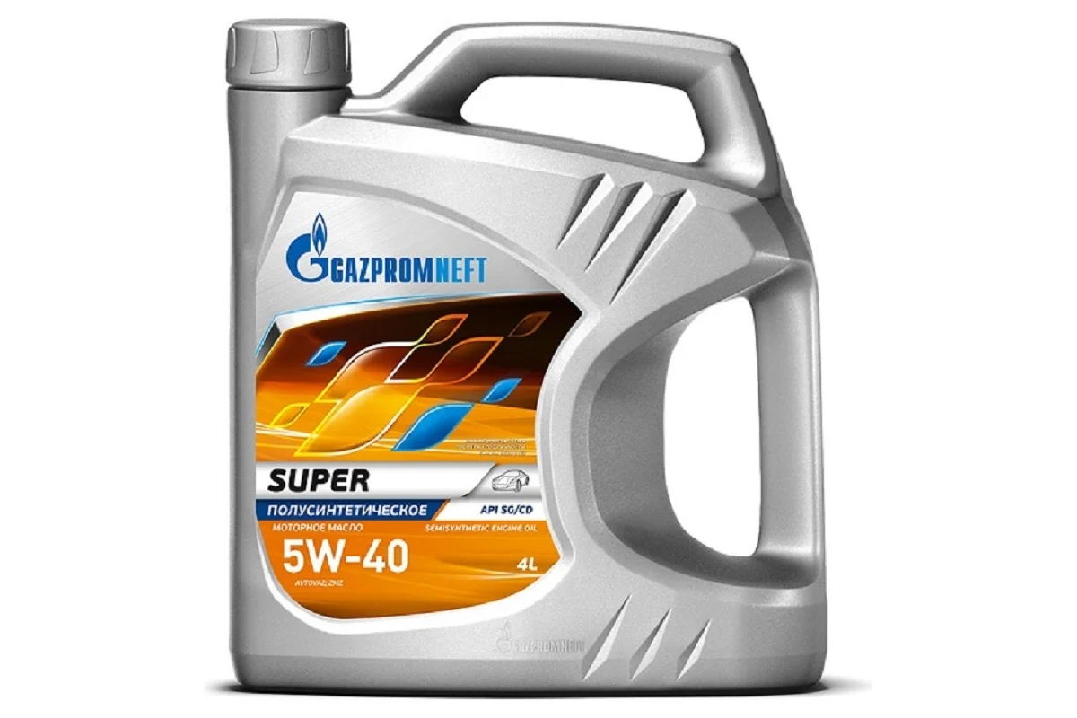 Gazpromneft Super, 5W-40, SG/CD, полусинтетика, 4+1л, Россия